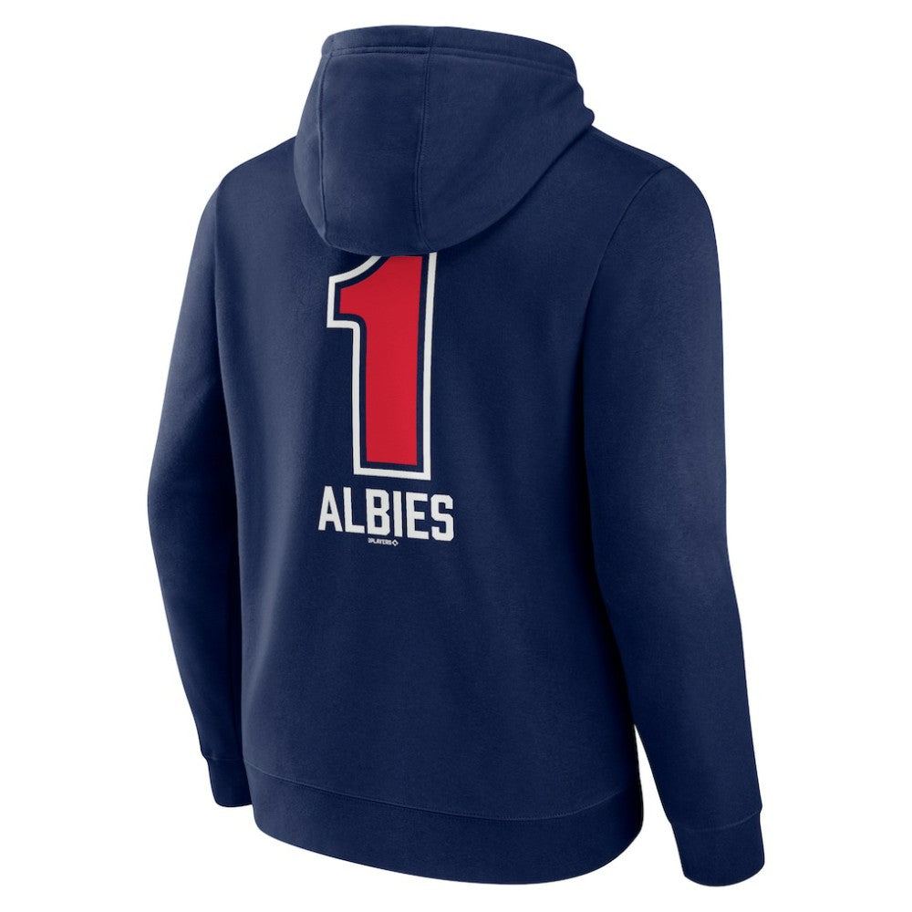 MLB Ozzie Albies Atlanta Braves Fastball Player Name & Number Pullover Hoodie