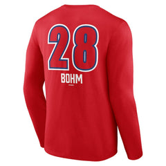 MLB Alec Bohm Philadelphia Phillies Fastball Player Name & Number Long Sleeve T-Shirt