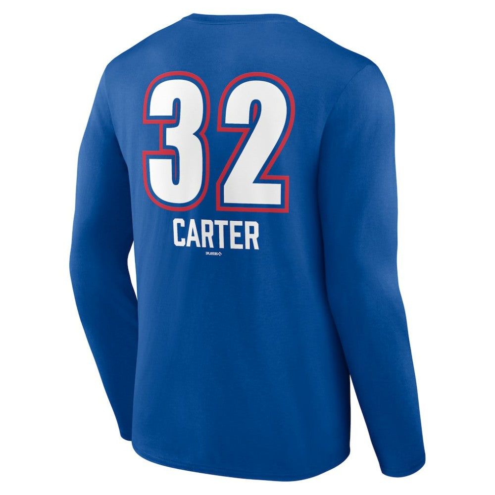 MLB Evan Carter Texas Rangers Fastball Player Name & Number Long Sleeve T-Shirt