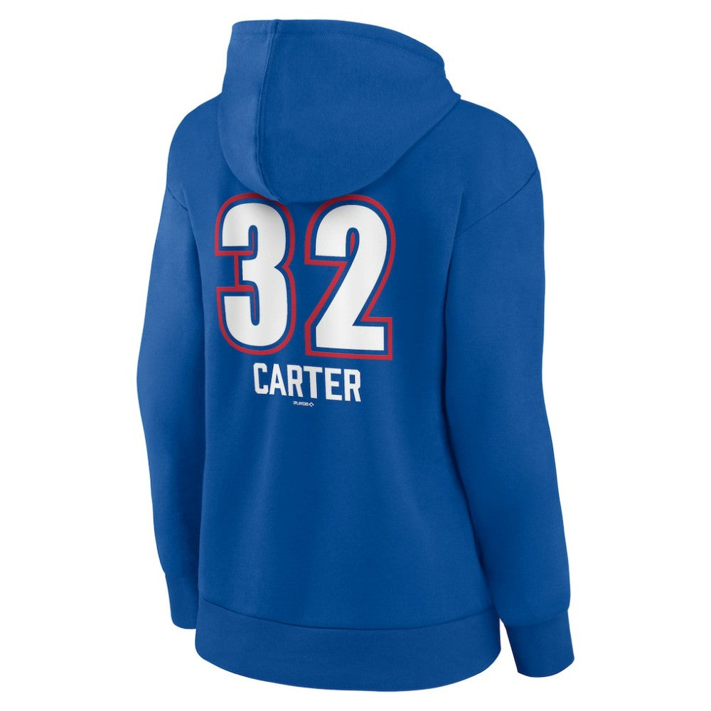 MLB Evan Carter Texas Rangers Women's Fastball Player Name & Number Pullover Hoodie
