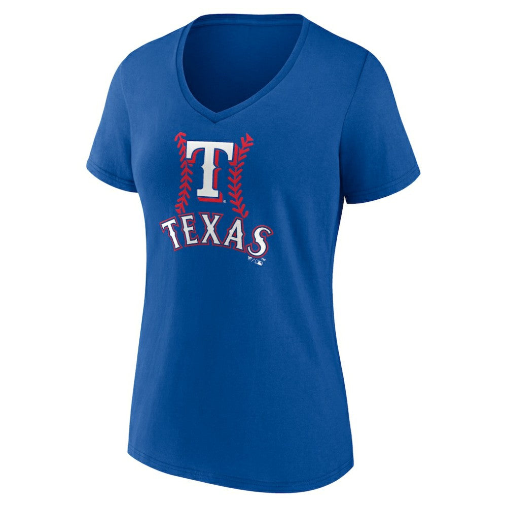 MLB Evan Carter Texas Rangers Women's Fastball Player Name & Number V-Neck T-Shirt