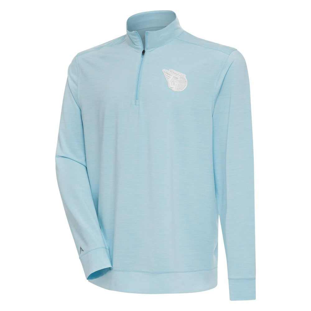 MLB Cleveland Guardians Antigua Bright Quarter-Zip Pullover Top