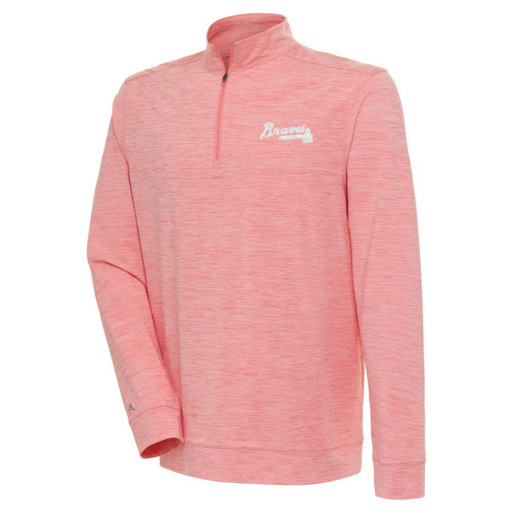 MLB Atlanta Braves Antigua Bright Quarter-Zip Pullover Top