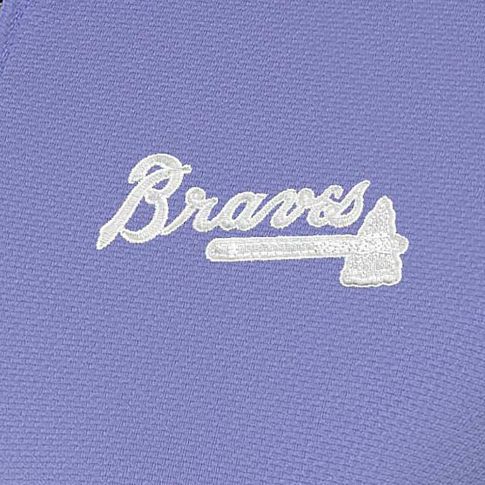 MLB Atlanta Braves Antigua Women's Finish Quarter-Zip Pullover Top