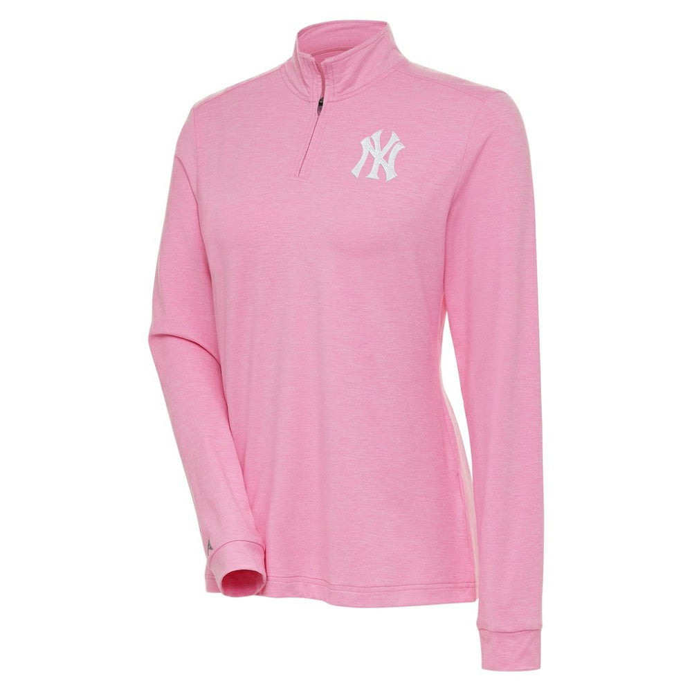 MLB New York Yankees Antigua Women's Mentor Quarter-Zip Pullover Top