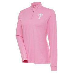 MLB Philadelphia Phillies Antigua Women's Mentor Quarter-Zip Pullover Top