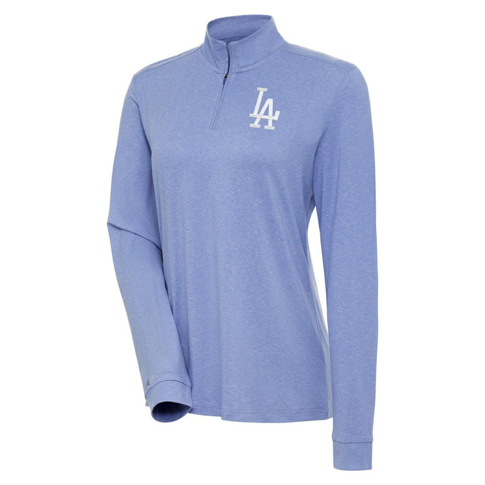 MLB Los Angeles Dodgers Antigua Women's Mentor Quarter-Zip Pullover Top