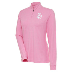 MLB San Diego Padres Antigua Women's Mentor Quarter-Zip Pullover Top