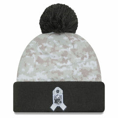 Youth 2024 Salute To Service Cuffed Pom Knit Hat - Cincinnati Bengals