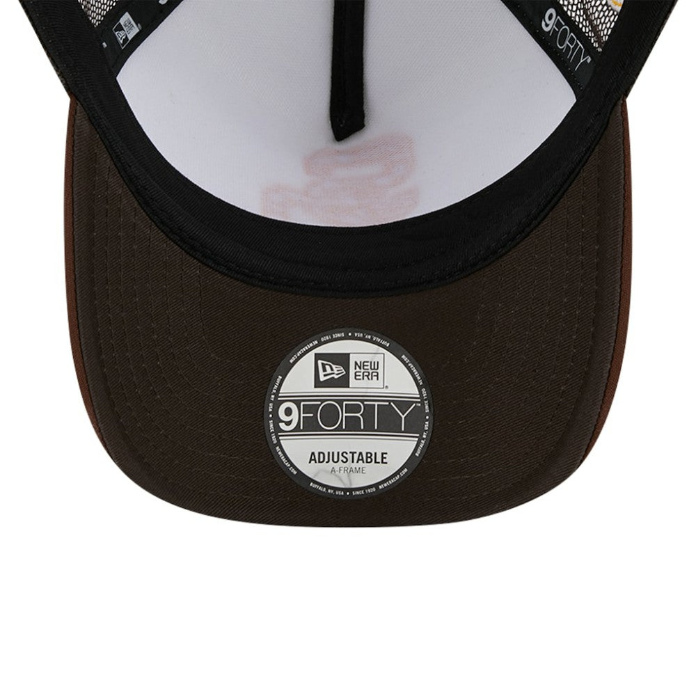 MLB San Diego Padres New Era Checkered Flag A-Frame Trucker 9FORTY Adjustable Hat