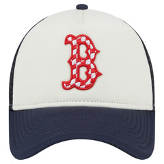 MLB Boston Red Sox New Era Checkered Flag A-Frame Trucker 9FORTY Adjustable Hat