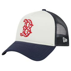 MLB Boston Red Sox New Era Checkered Flag A-Frame Trucker 9FORTY Adjustable Hat
