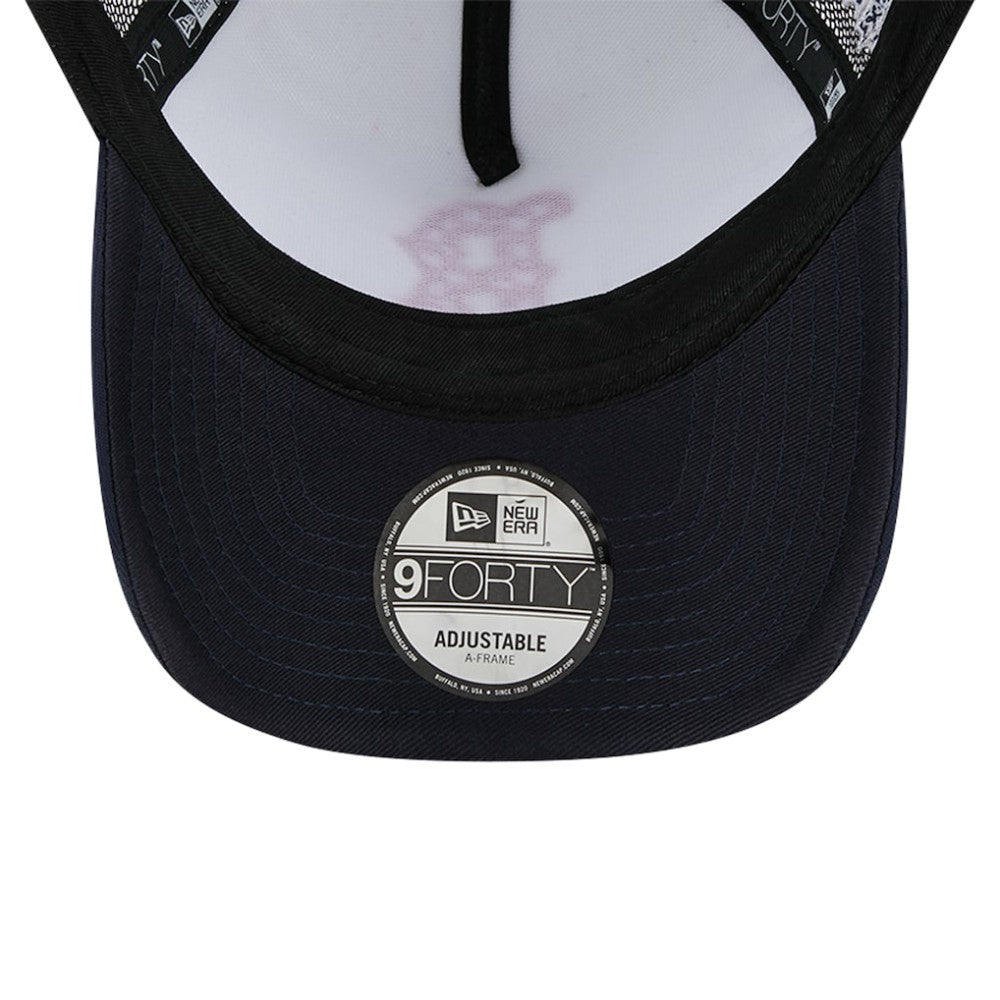MLB Boston Red Sox New Era Checkered Flag A-Frame Trucker 9FORTY Adjustable Hat