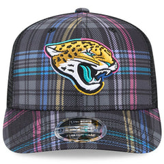 2024 NFL Crucial Catch Plaid 9SEVENTY Trucker Snapback Hat - Jacksonville Jaguars