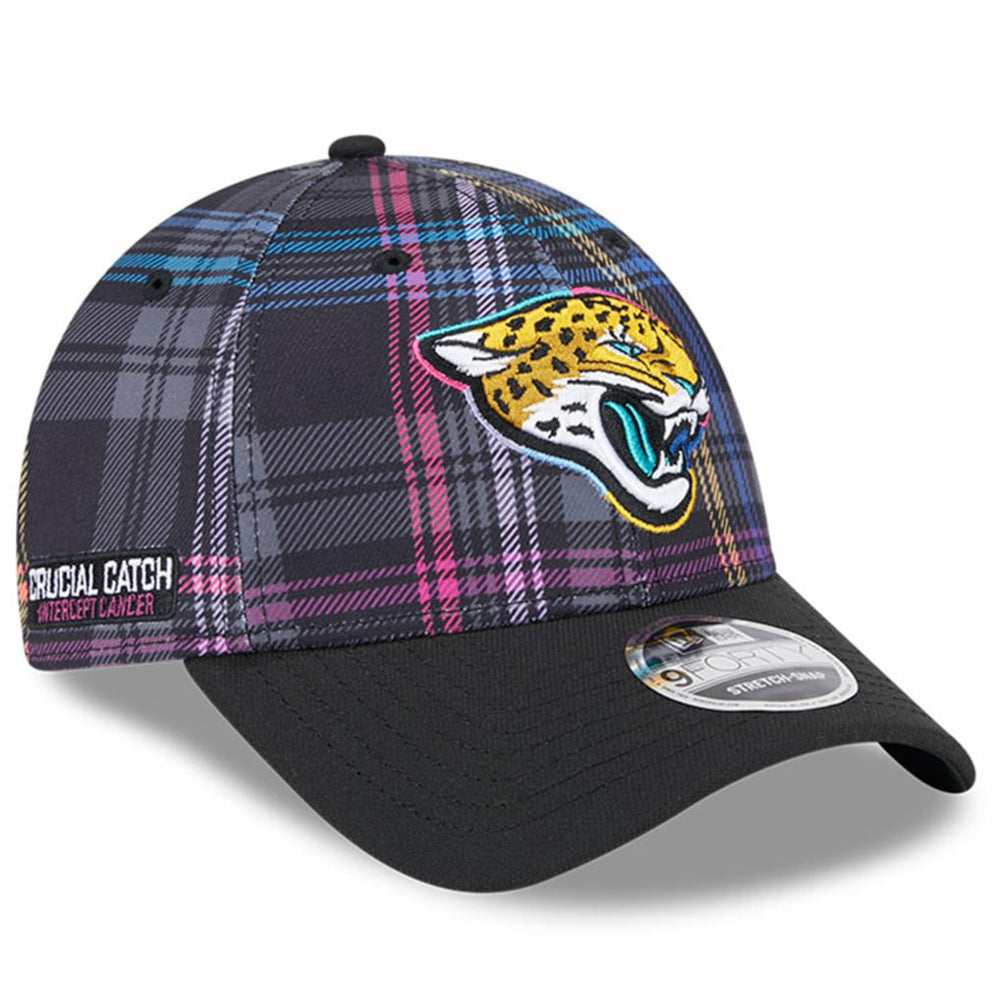 2024 NFL Crucial Catch Plaid 9FORTY Adjustable Hat - Jacksonville Jaguars