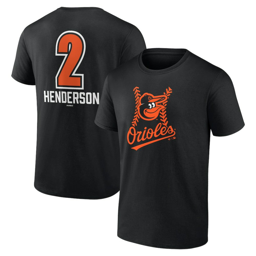 MLB Gunnar Henderson Baltimore Orioles Fastball Player Name & Number T-Shirt