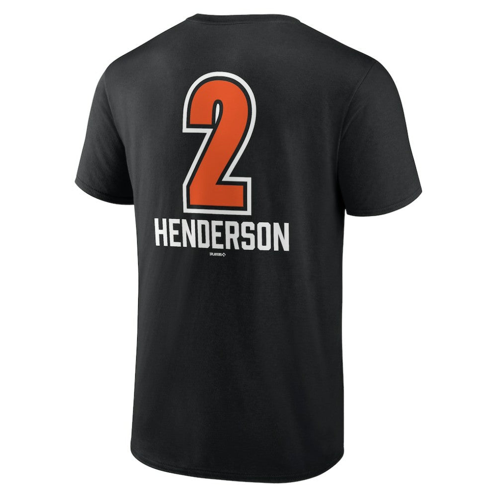 MLB Gunnar Henderson Baltimore Orioles Fastball Player Name & Number T-Shirt