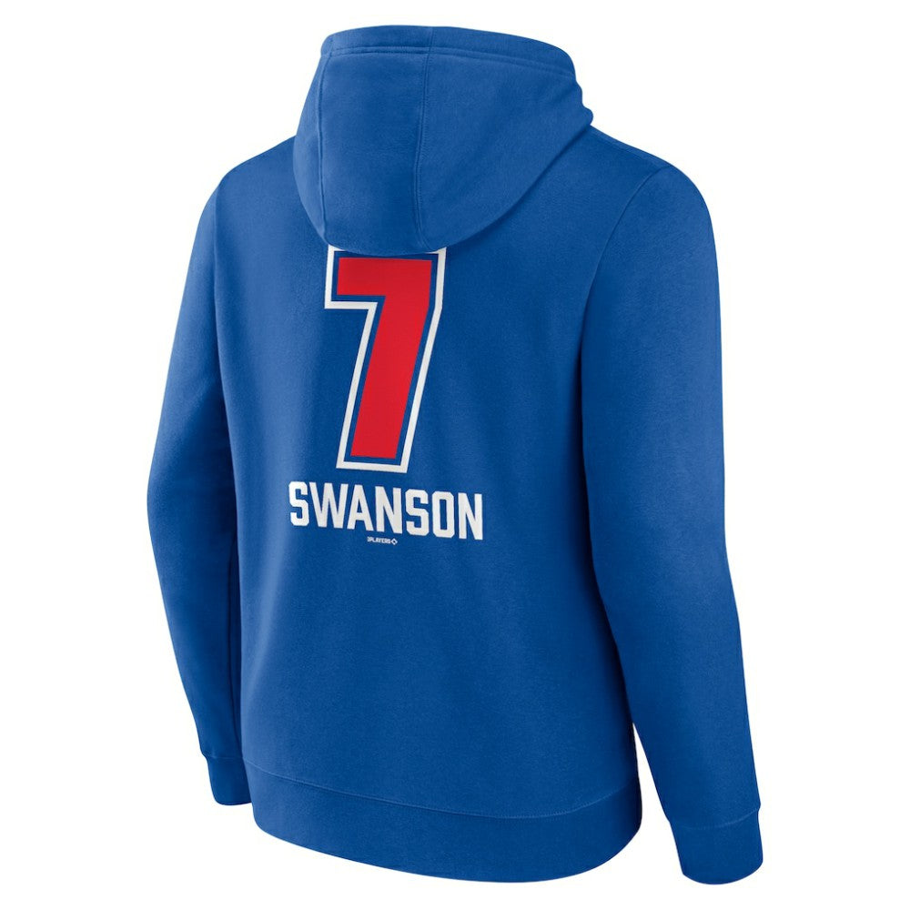 MLB Dansby Swanson Chicago Cubs Fastball Player Name & Number Pullover Hoodie