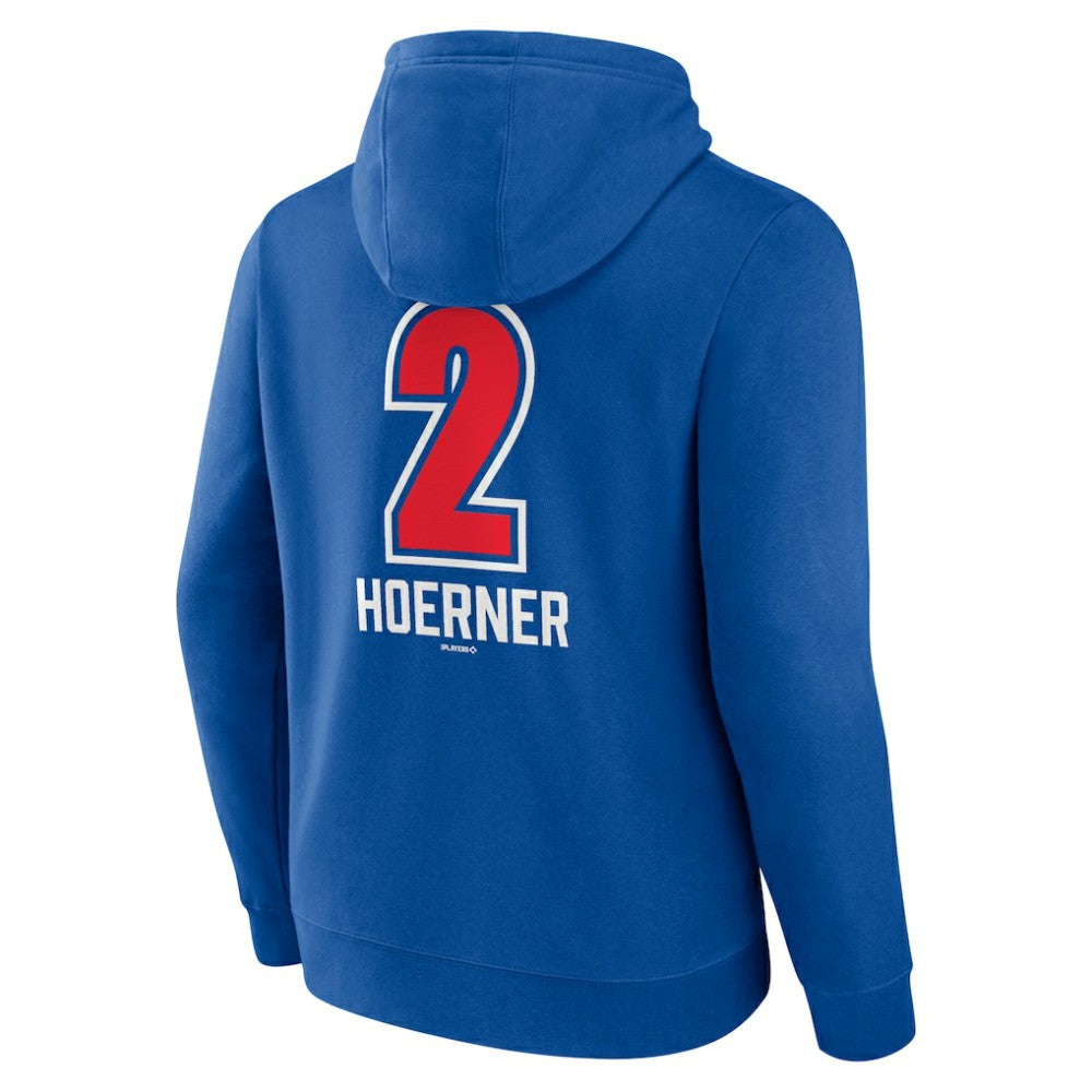 MLB Nico Hoerner Chicago Cubs Fastball Player Name & Number Pullover Hoodie