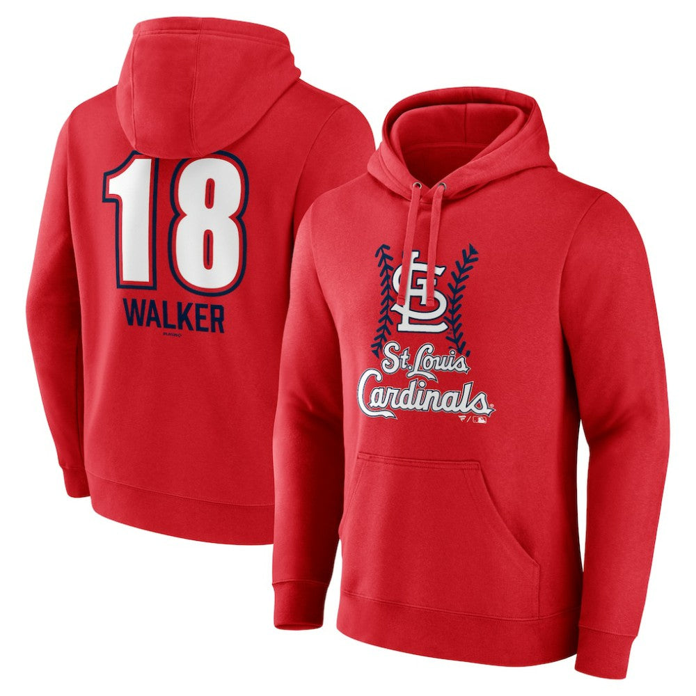 MLB Jordan Walker St. Louis Cardinals Fastball Player Name & Number Pullover Hoodie