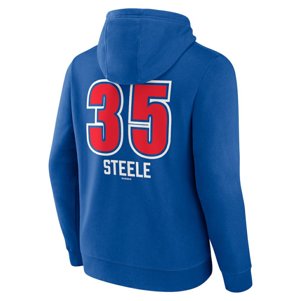 MLB Justin Steele Chicago Cubs Fastball Player Name & Number Pullover Hoodie