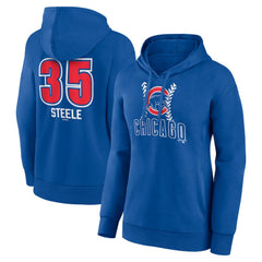 MLB Justin Steele Chicago Cubs Women's Fastball Player Name & Number Pullover Hoodie