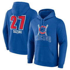MLB Seiya Suzuki Chicago Cubs Fastball Player Name & Number Pullover Hoodie