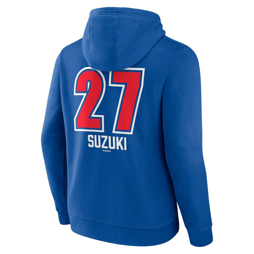 MLB Seiya Suzuki Chicago Cubs Fastball Player Name & Number Pullover Hoodie