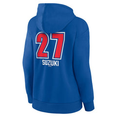 MLB Seiya Suzuki Chicago Cubs Women's Fastball Player Name & Number Pullover Hoodie