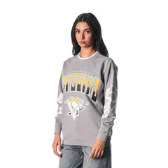 NHL Gray Pittsburgh Penguins The Wild Collective Unisex Tie-Dye Double Collar Pullover Sweatshirt