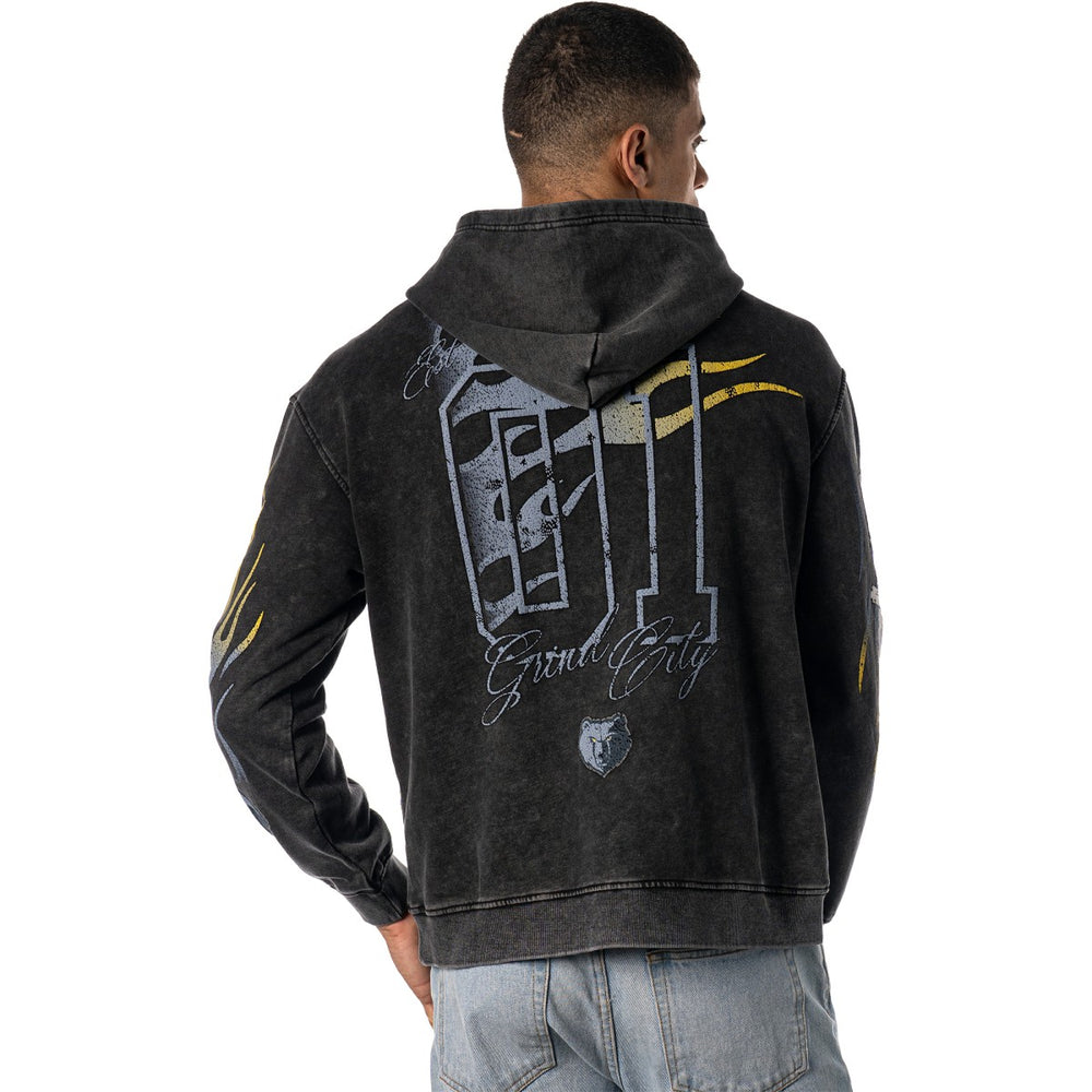 NBA Memphis Grizzlies The Wild Collective Unisex Acid Wash Flame Pullover Hoodie