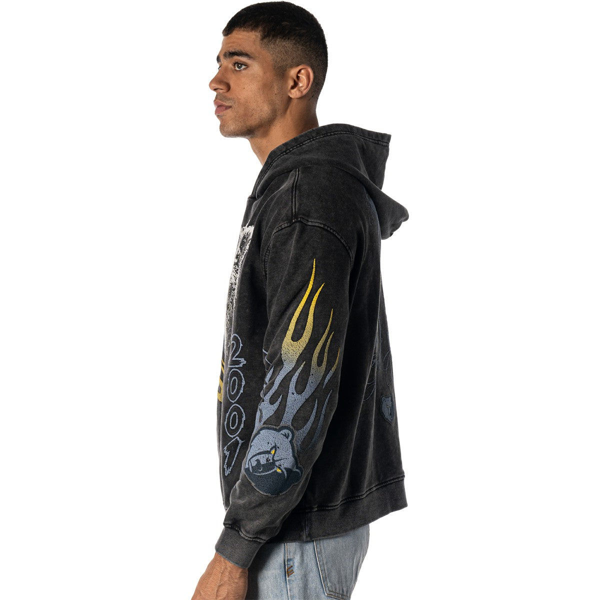 NBA Memphis Grizzlies The Wild Collective Unisex Acid Wash Flame Pullover Hoodie