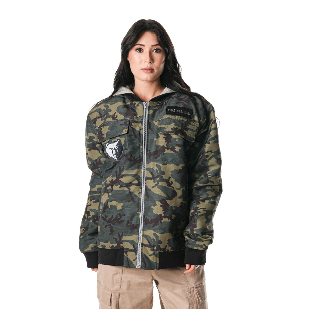 NBA Memphis Grizzlies The Wild Collective Unisex Full-Zip Hoodie Bomber Jacket