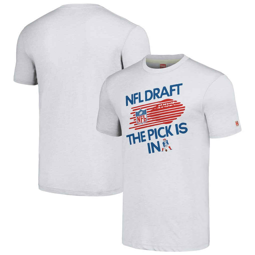 Homage Unisex 2024 Team Draft Tri-Blend T-Shirt - New England Patriots