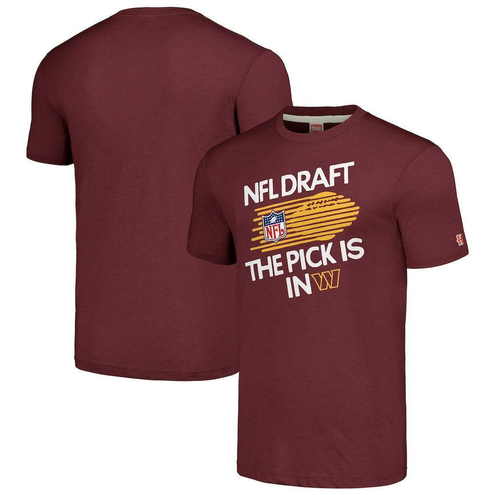 Homage Unisex 2024 Team Draft Tri-Blend T-Shirt - Washington Commanders