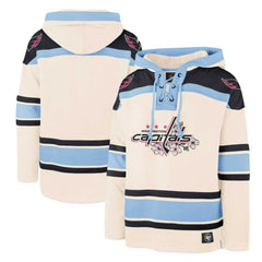 NHL Cream Washington Capitals '47 Cherry Blossom Lacer Pullover Hoodie
