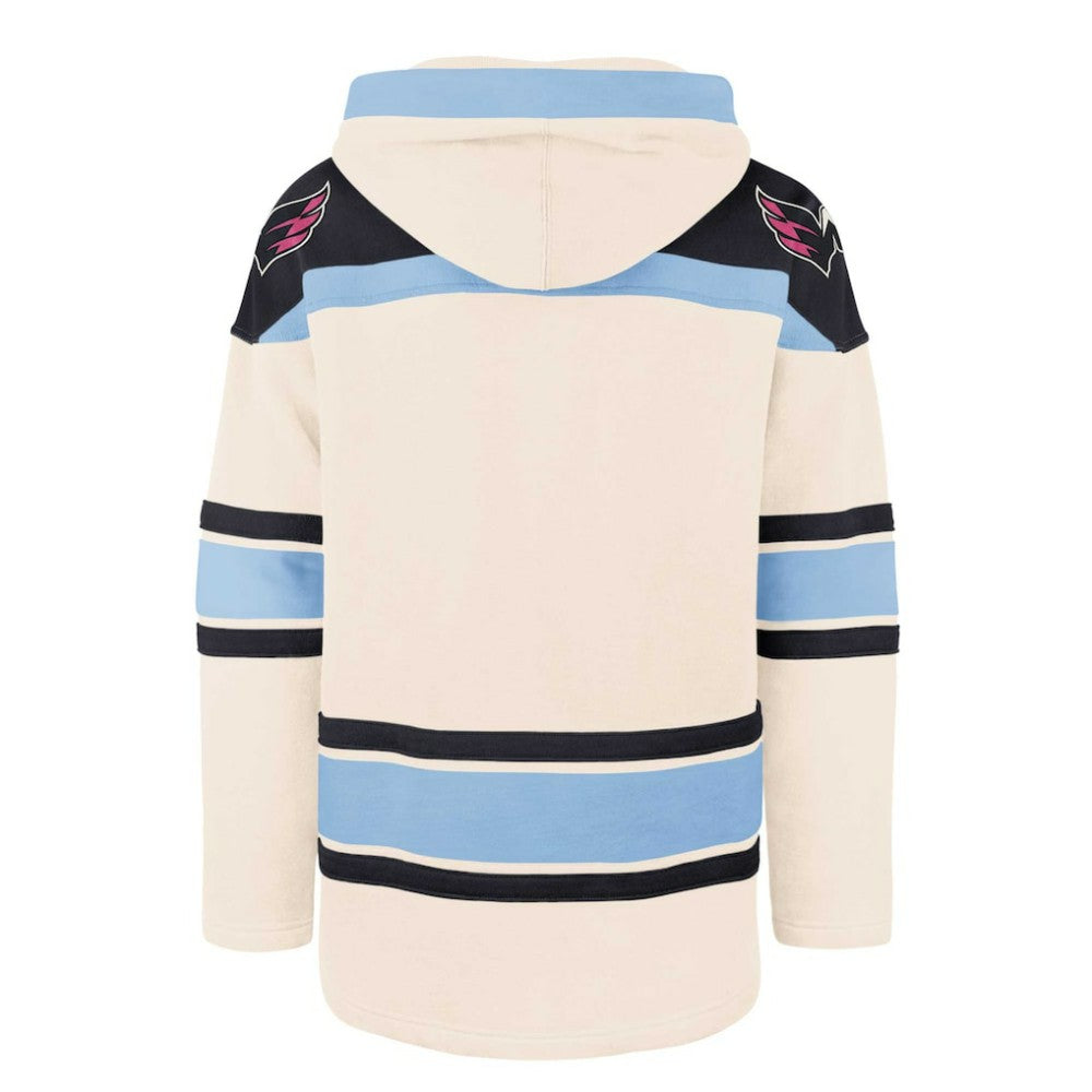 NHL Cream Washington Capitals '47 Cherry Blossom Lacer Pullover Hoodie