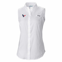 Women's PFG Tamiami Omni-Shade Sleeveless Button-Up Shirt - Houston Texans