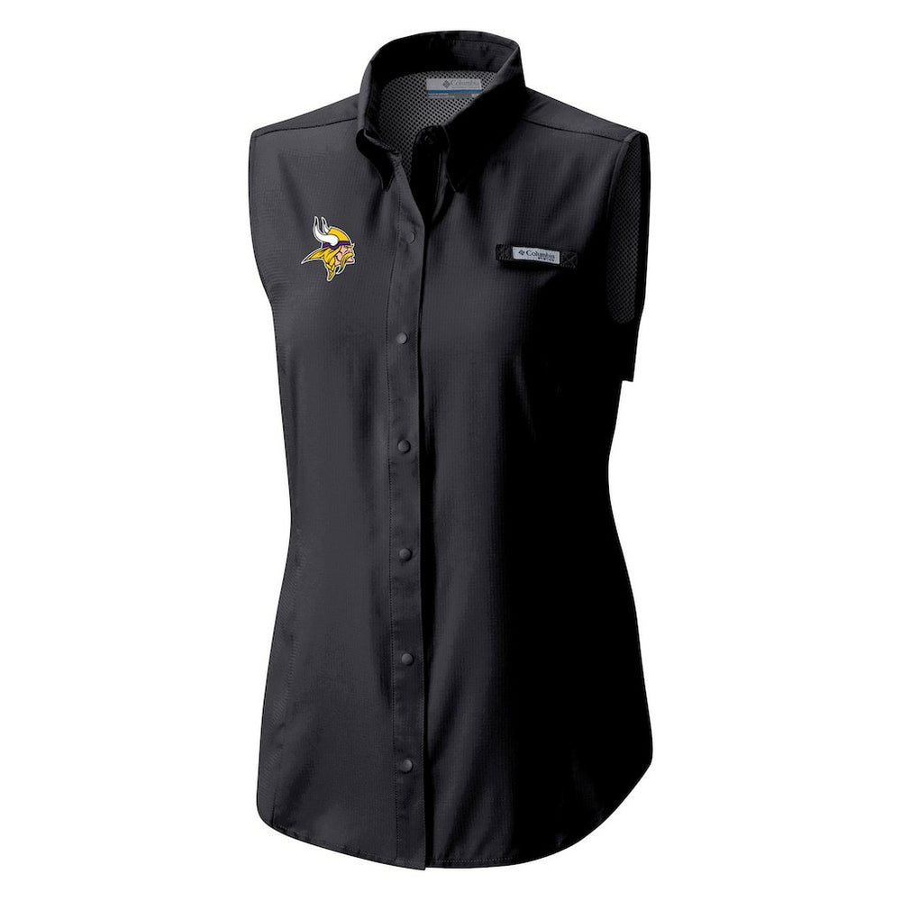 Women's PFG Tamiami Omni-Shade Sleeveless Button-Up Shirt - Minnesota Vikings