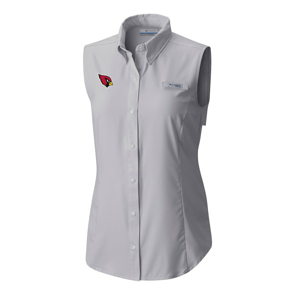 Women's PFG Tamiami Omni-Shade Sleeveless Button-Up Shirt - Arizona Cardinals