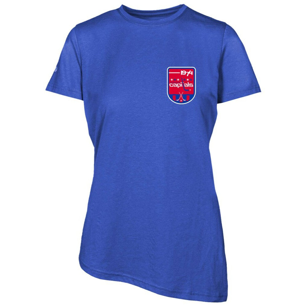 NHL Royal Washington Capitals Levelwear Women's Retro Birch T-Shirt
