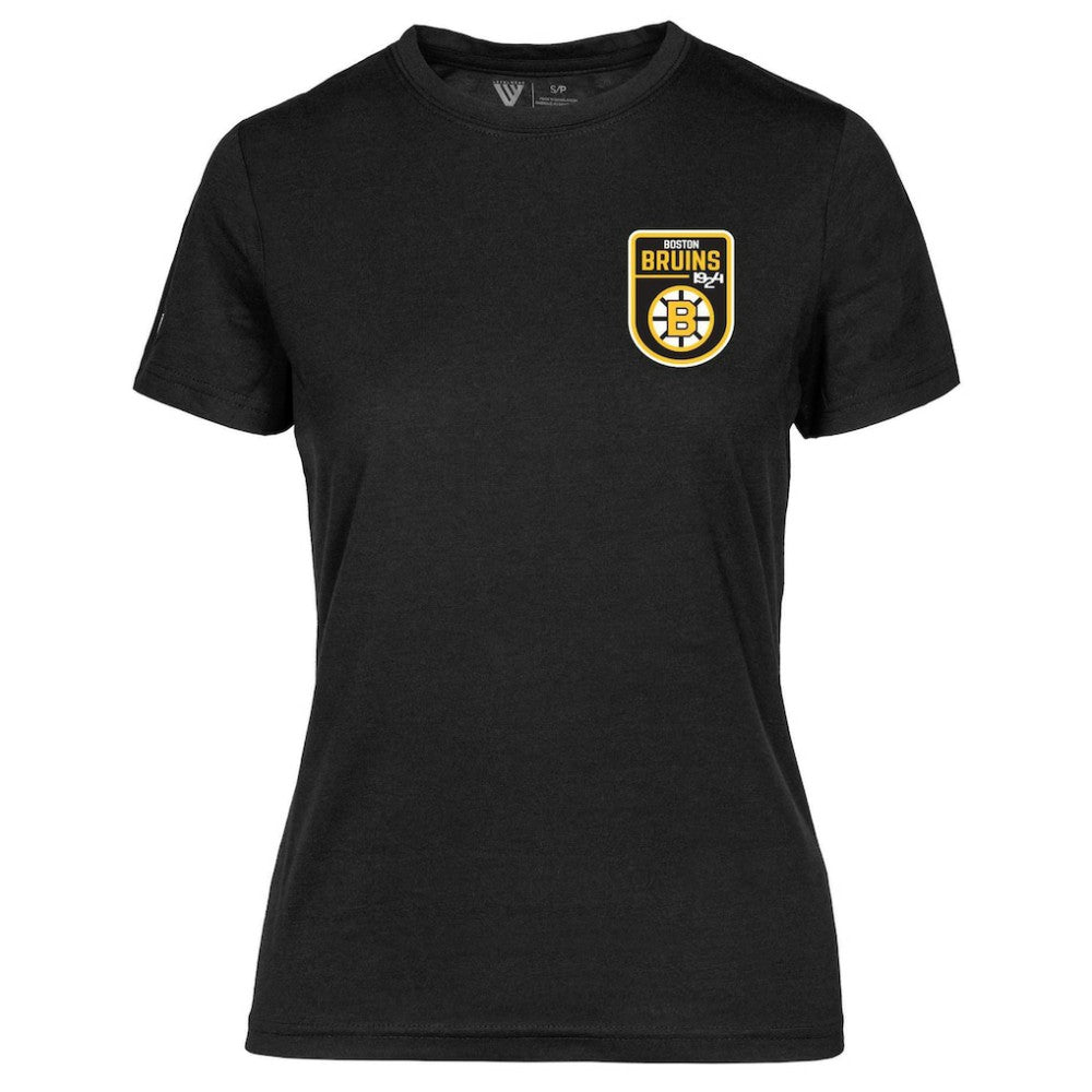 NHL Black Boston Bruins Levelwear Women's Retro Maddox T-Shirt