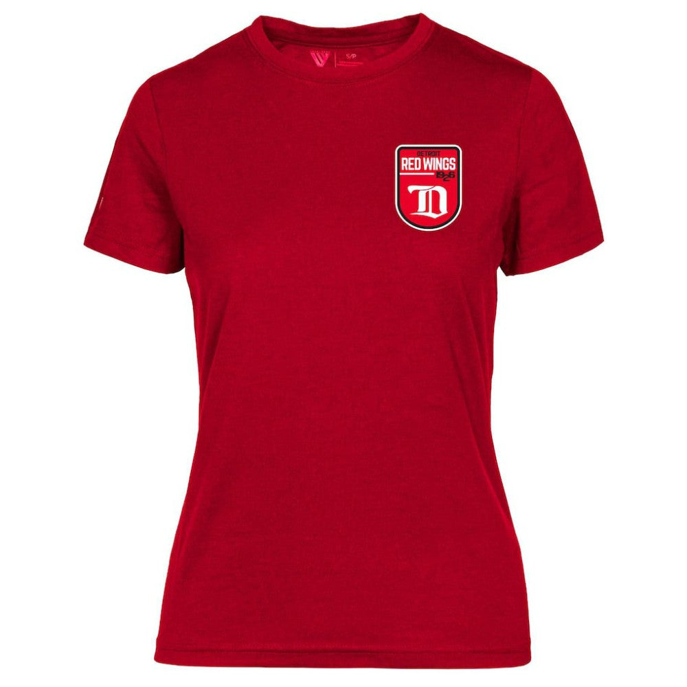 NHL Red Detroit Red Wings Levelwear Women's Retro Maddox T-Shirt