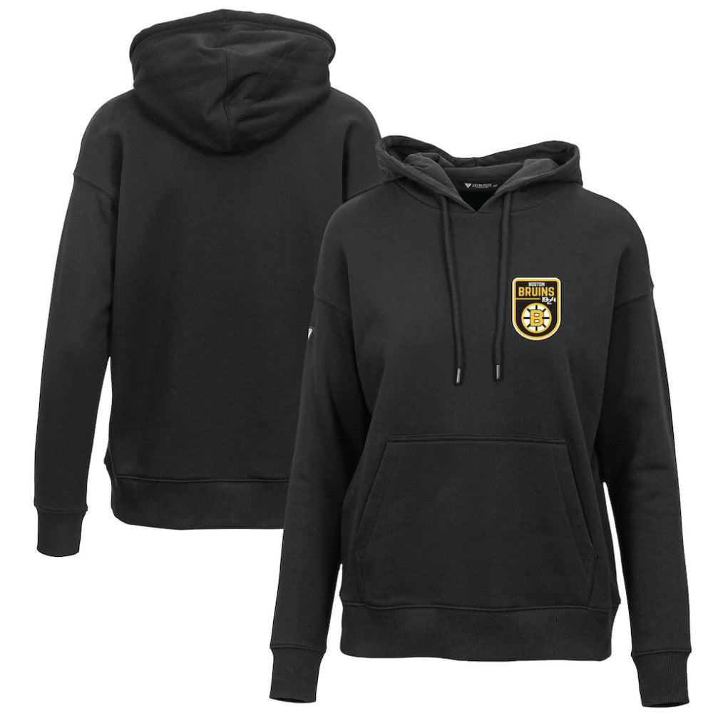 NHL Black Boston Bruins Levelwear Women's Retro Adorn Pullover Hoodie
