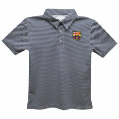 Barcelona Vive La Fete Youth Pencil Stripe Polo -  Navy