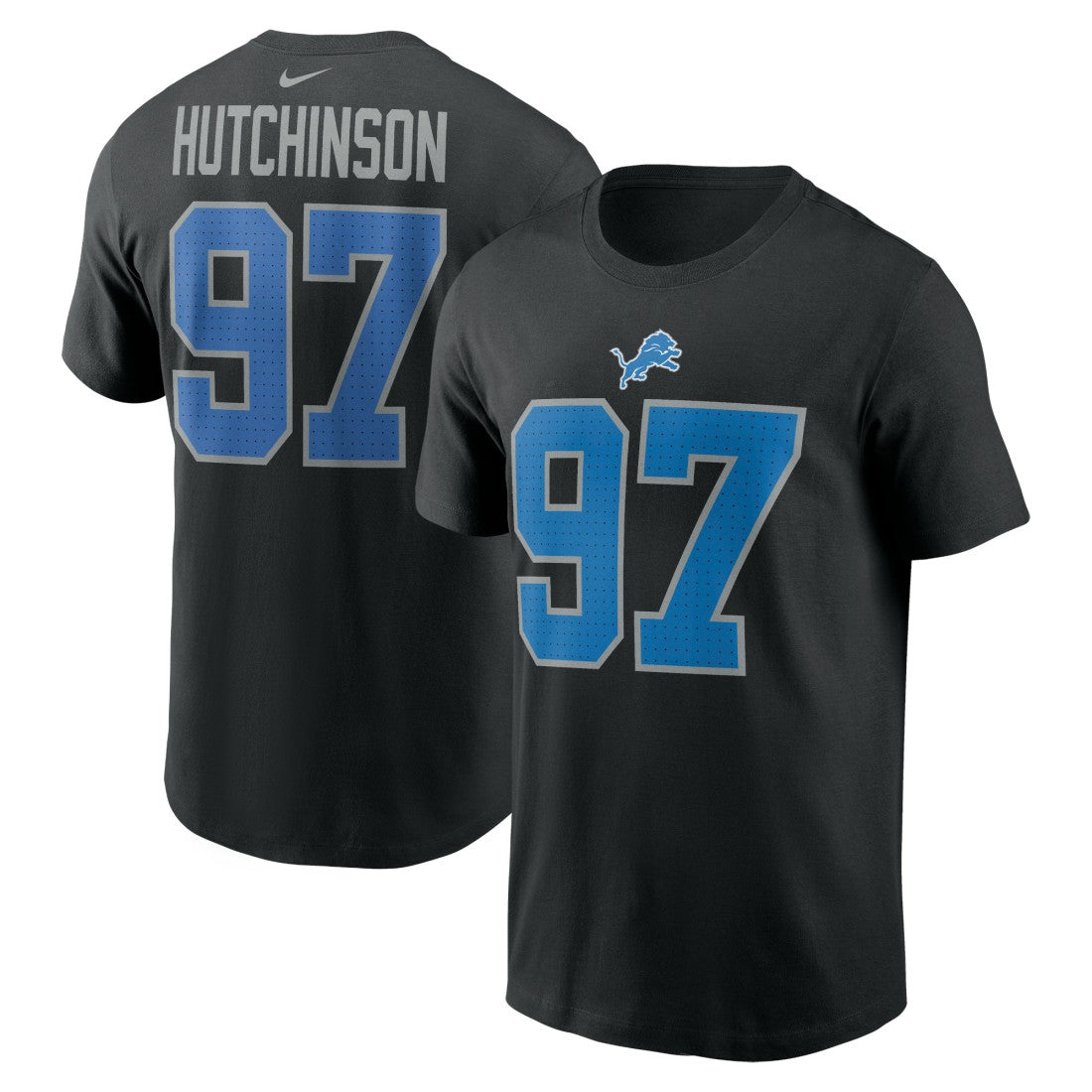 Aidan Hutchinson  Player Name & Number T-Shirt - Detroit Lions