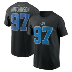 Aidan Hutchinson  Player Name & Number T-Shirt - Detroit Lions