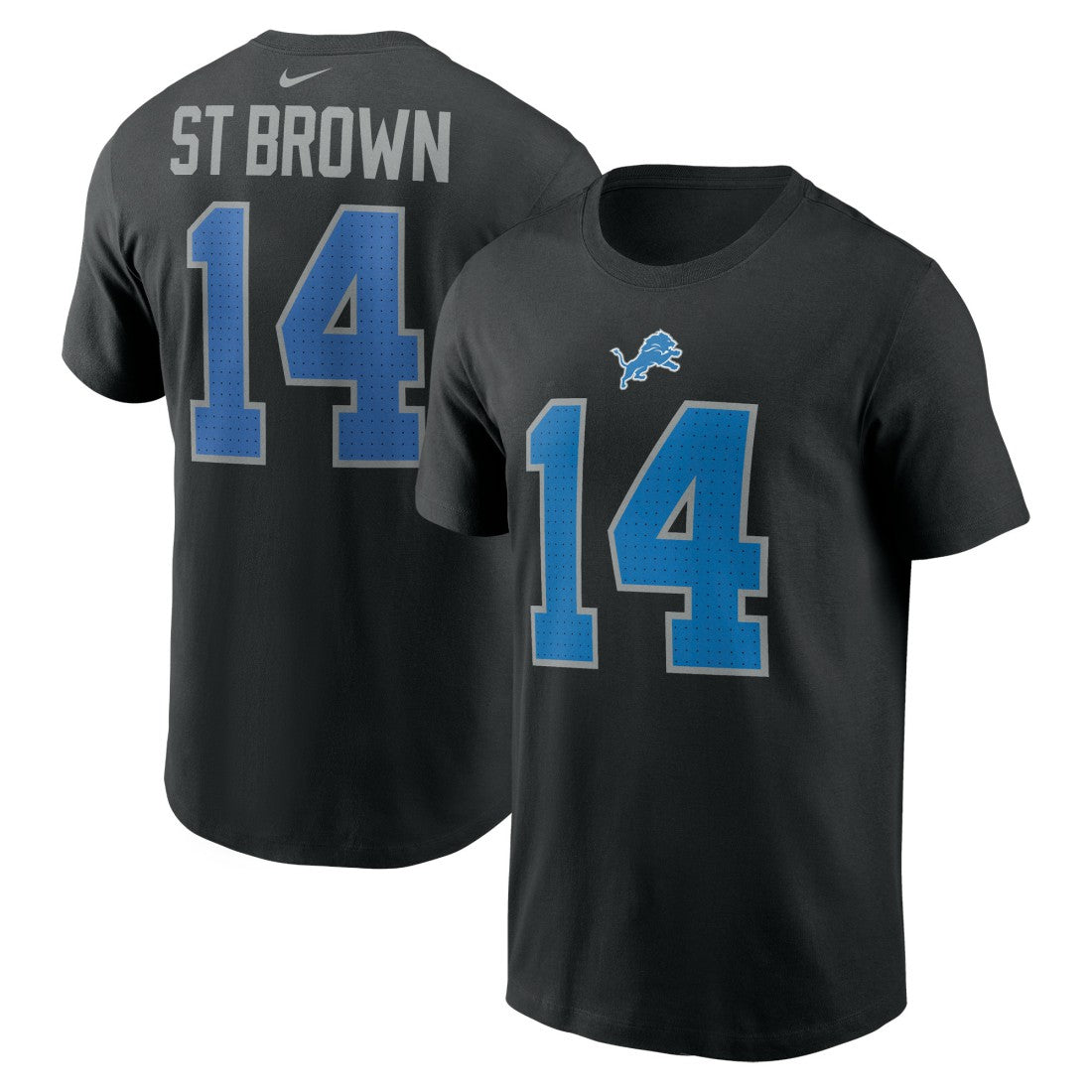 Amon-Ra St. Brown  Player Name & Number T-Shirt - Detroit Lions