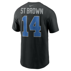 Amon-Ra St. Brown  Player Name & Number T-Shirt - Detroit Lions