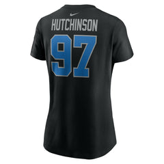 Aidan Hutchinson  Women's Player Name & Number T-Shirt - Detroit Lions
